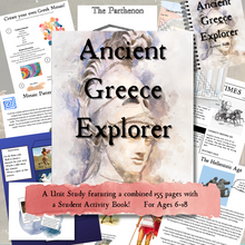 Load image into Gallery viewer, Ancient Greece Explorer Unit Study with Activity Book