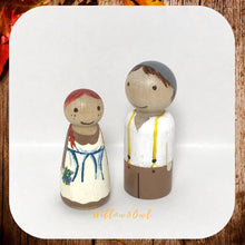 Load image into Gallery viewer, Early American Peg Doll Set
