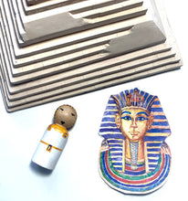 Load image into Gallery viewer, Egyptian Pharaoh Peg Doll