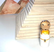 Load image into Gallery viewer, Egyptian Pharaoh Peg Doll