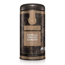 Load image into Gallery viewer, Organic Black Tea, Vanilla Orchid Garden Loose Leaf Tea, Exotic and Luxurious After-Dinner Tea, USDA Certified Organic, 2.80 Ounce Loose Leaf Tea Canister Makes 35-50 Cups

