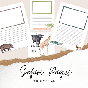 Safari Journaling Pages