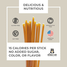 Load image into Gallery viewer, Plain Raw Honey Sticks - Pure Honey Straws for Tea, Coffee, or a Healthy Treat - One Teaspoon of Flavored Honey per Stick - Made in the USA with Real Honey - (50 Count)
