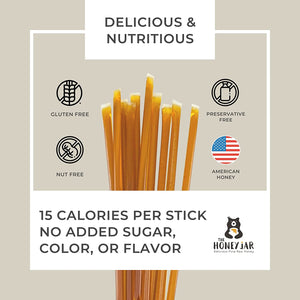Plain Raw Honey Sticks - Pure Honey Straws for Tea, Coffee, or a Healthy Treat - One Teaspoon of Flavored Honey per Stick - Made in the USA with Real Honey - (50 Count)