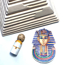 Load image into Gallery viewer, Egyptian Pharaoh Peg Doll

